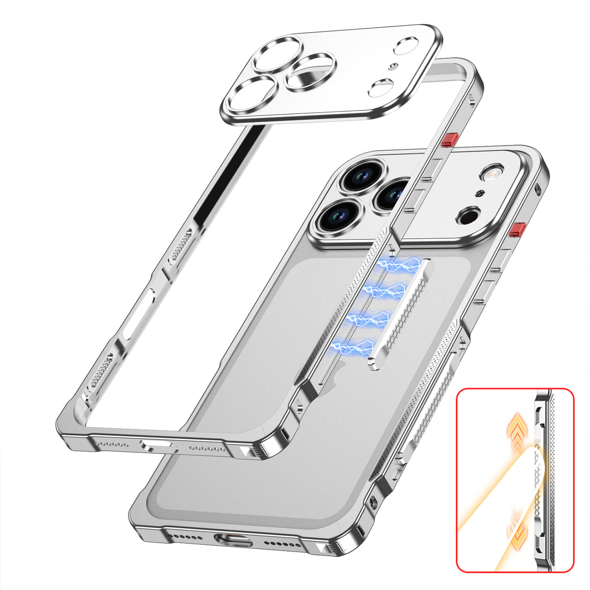 Armor King Lens Protector Heat Dissipation Stress Relief Edc Fidget Metal Bumper Case Cover