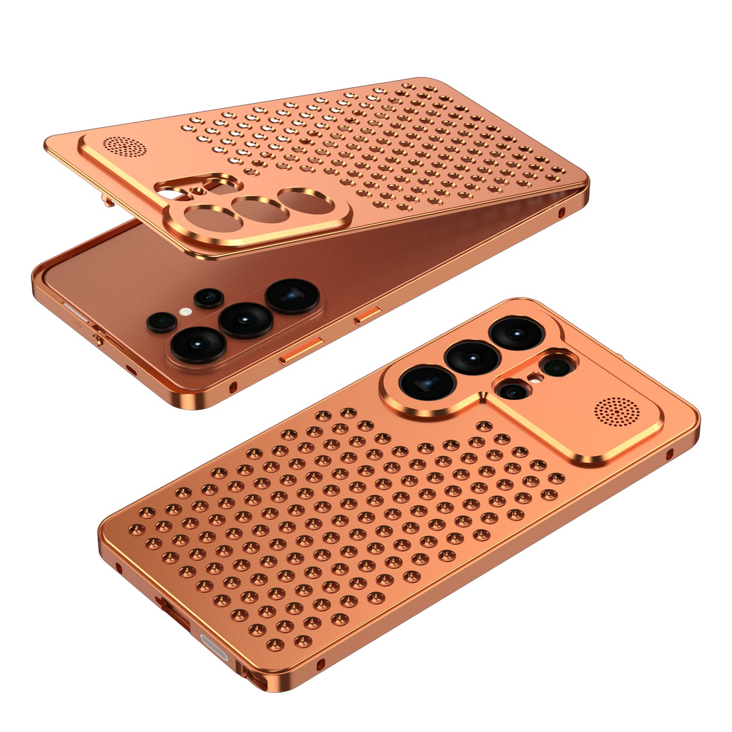 Kylin Armor Elastic Buckle Heat Dissipation Aromatherapy Metal Case Cover