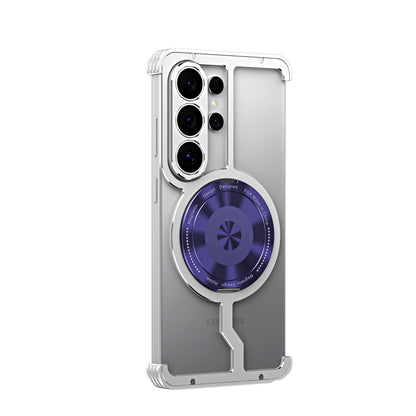 iy Bicolor Armor MagSafe Aluminum Alloy Kickstand Shockproof Metal Case Cover