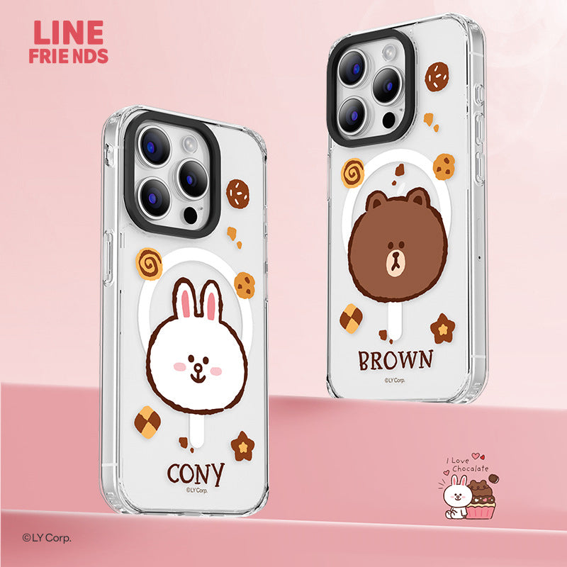 Line Friends Dessert MagSafe Shockproof Transparent Case Cover