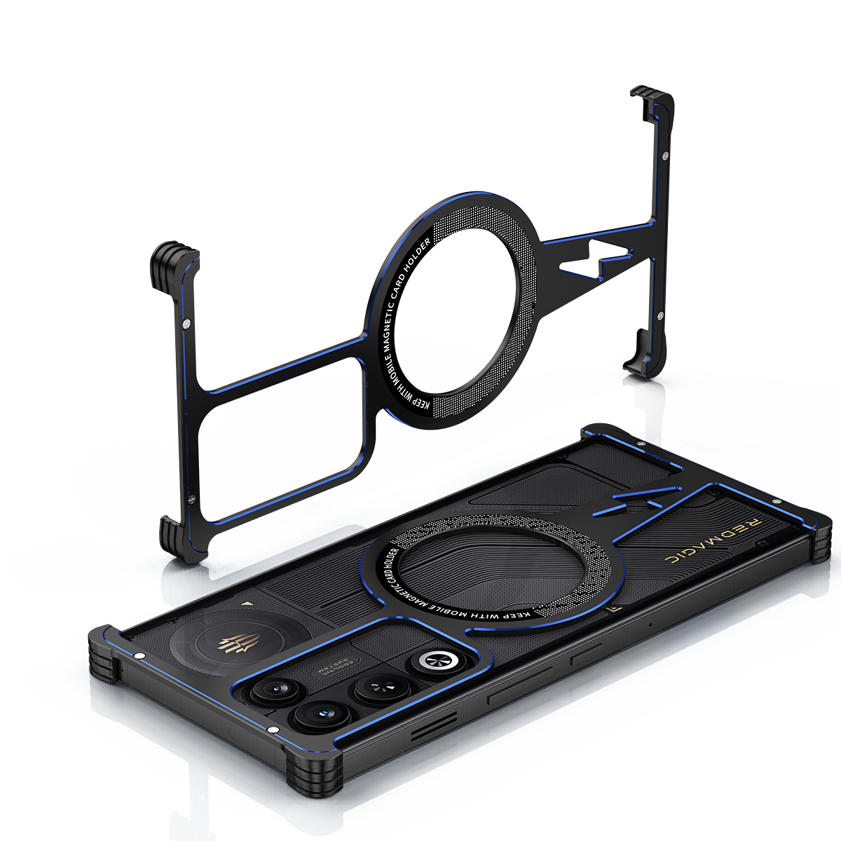 iy Bicolor Thor MagSafe Air Cushion Shockproof Kickstand Metal Case Cover