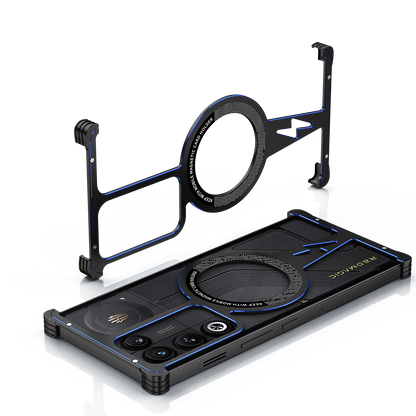 iy Bicolor Thor MagSafe Air Cushion Shockproof Kickstand Metal Case Cover