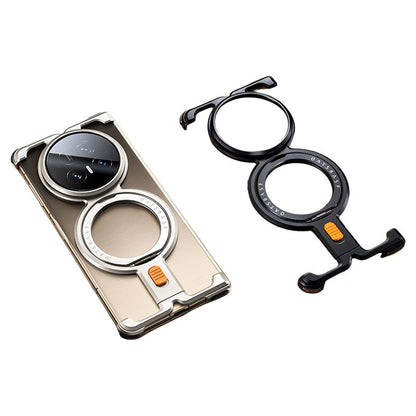 Oatsbasf New π MagSafe Pivot Ring Stand Air Cushion Minimalist Frameless Metal Case Cover