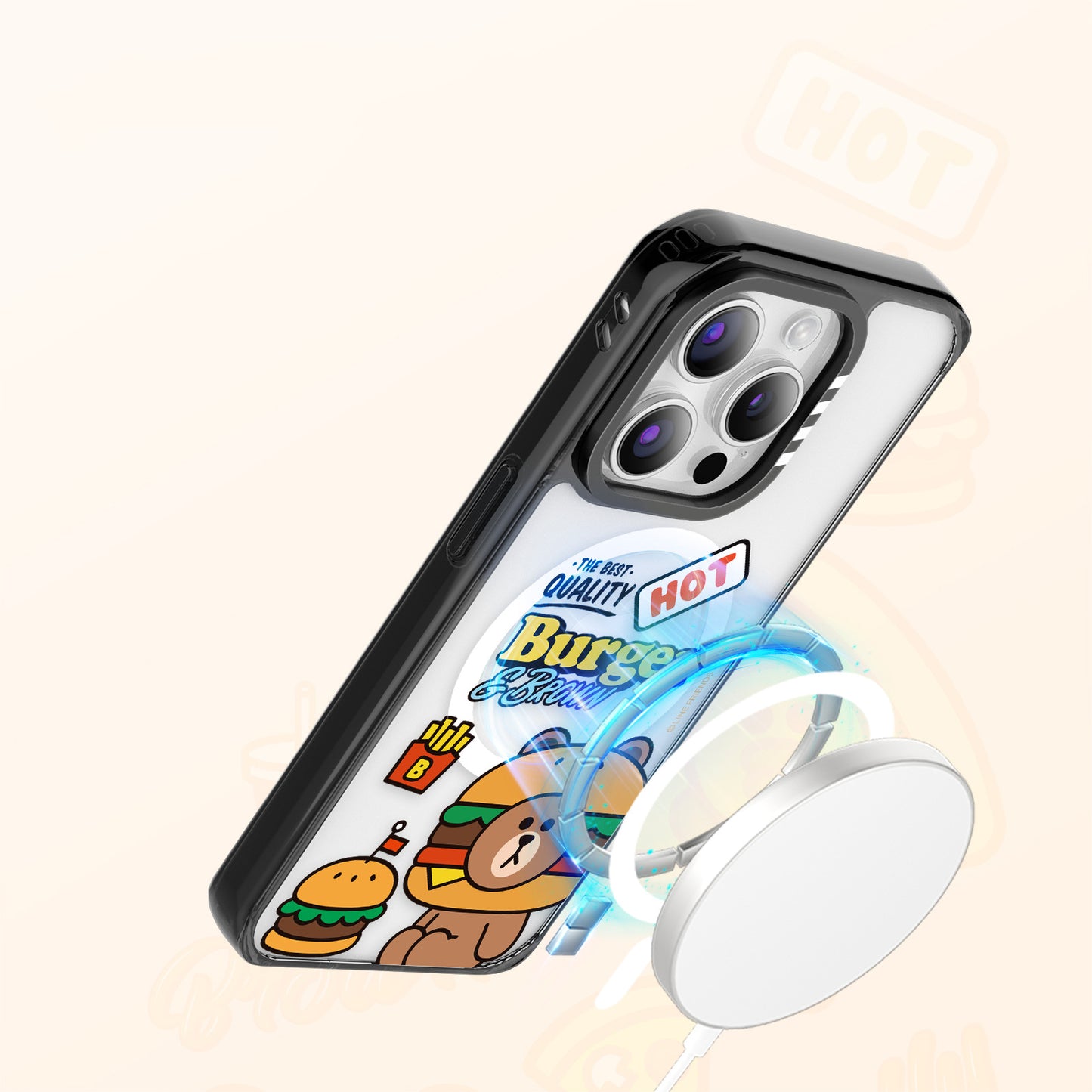 Line Friends Hot Burger MagSafe Shockproof Case Cover