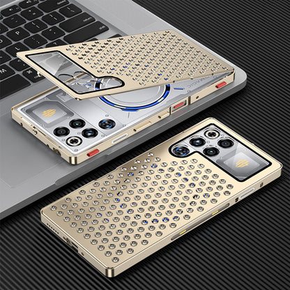 Kylin Armor Elastic Buckle Heat Dissipation Metal Case Cover for ZTE | nubia Smartphones