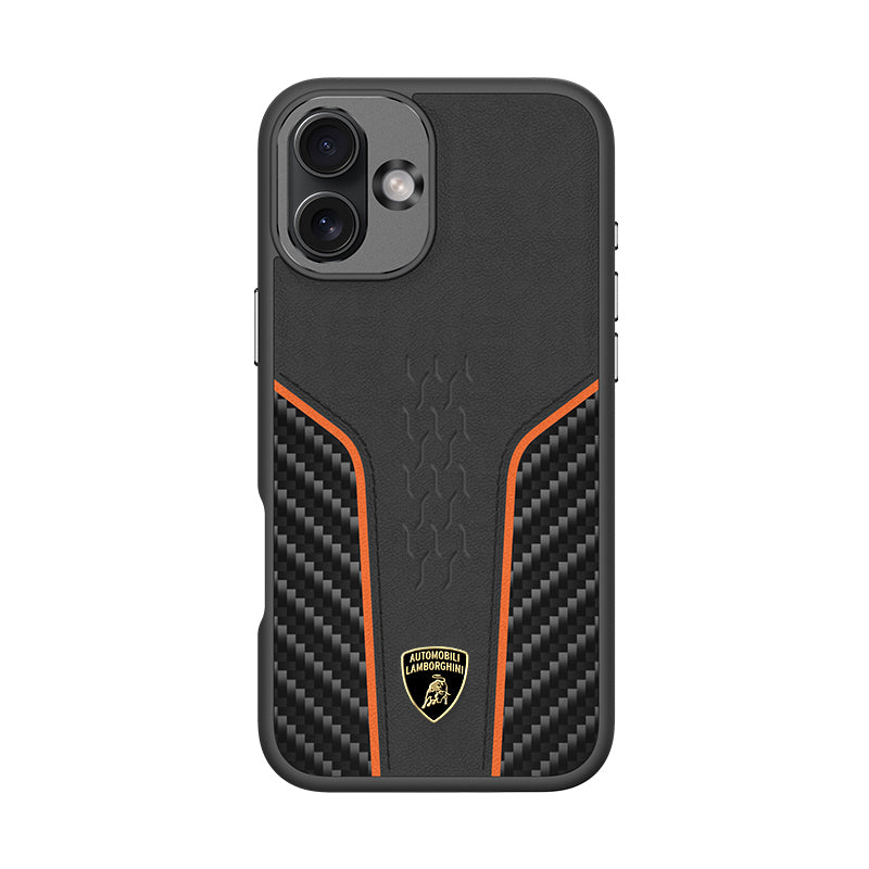 Lamborghini MagSafe Genuine Leather Carbon Fiber Phone Case - Huracan D21