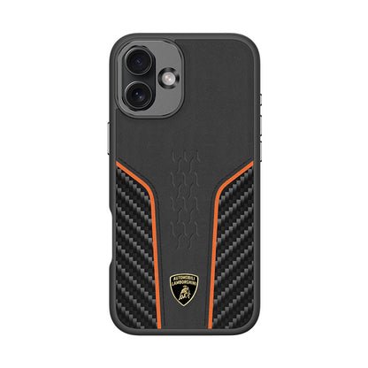 Lamborghini MagSafe Genuine Leather Carbon Fiber Phone Case - Huracan D21