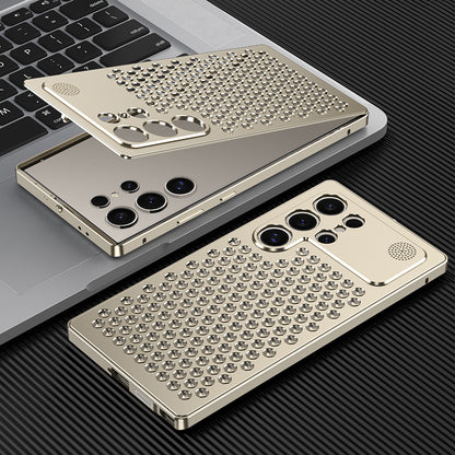 Kylin Armor Elastic Buckle Heat Dissipation Aromatherapy Metal Case Cover