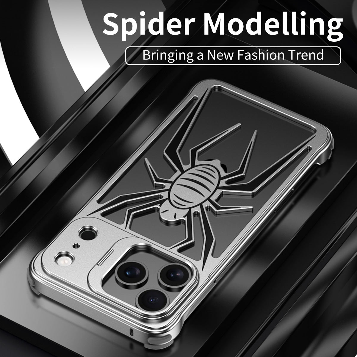 Armor King Spider Aluminum Alloy Lens Kickstand Shockproof Metal Case Cover