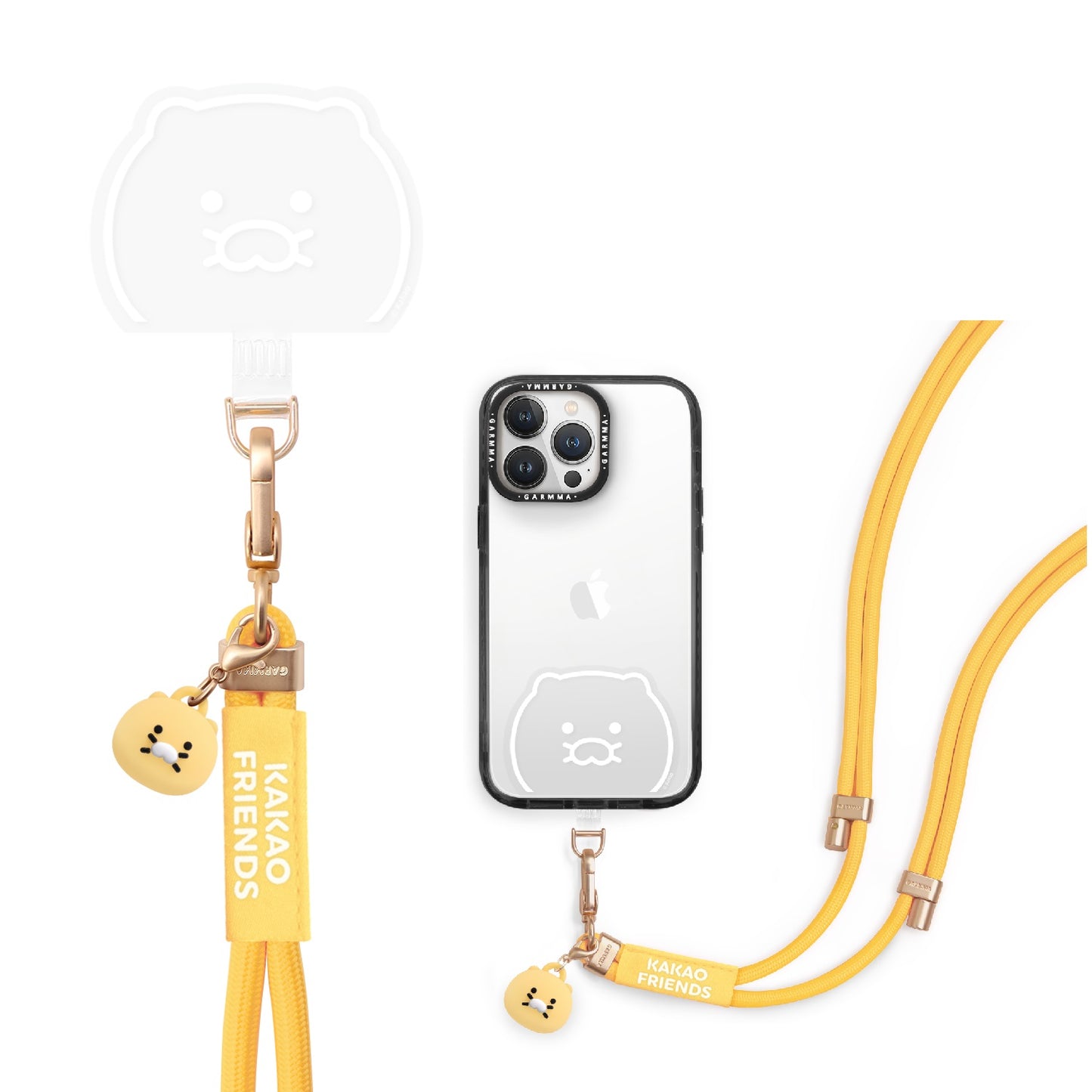 GARMMA Kakao Friends Doll Charm Phone Buckle Strap Adjustable Lanyard