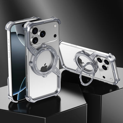 Armor King S Mechanical Gear MagSafe Pivot Ring Stand Air Cushion Sports Metal Case Cover