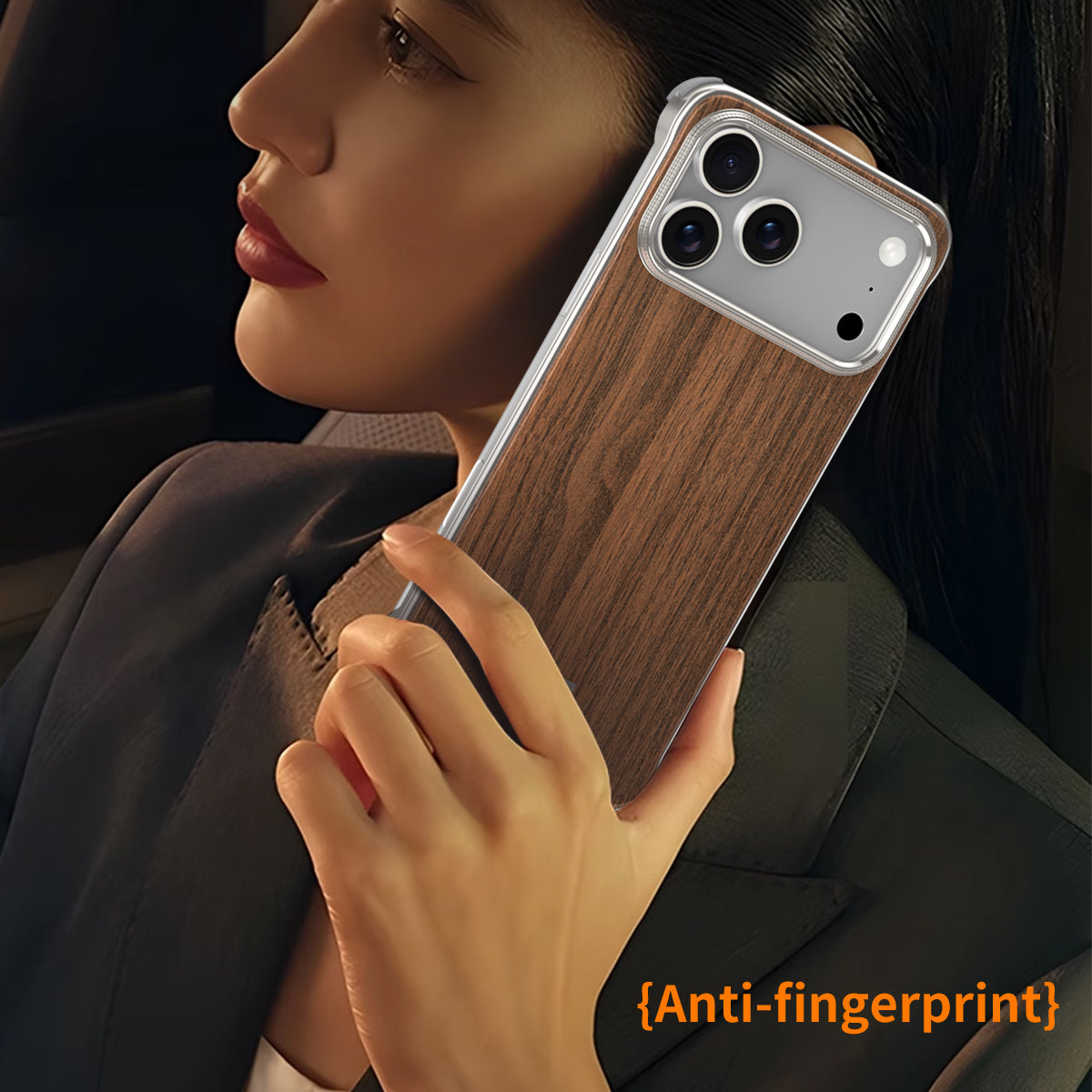 Armor King MagSafe Walnut Wood Back Bezel-less Metal Case Cover
