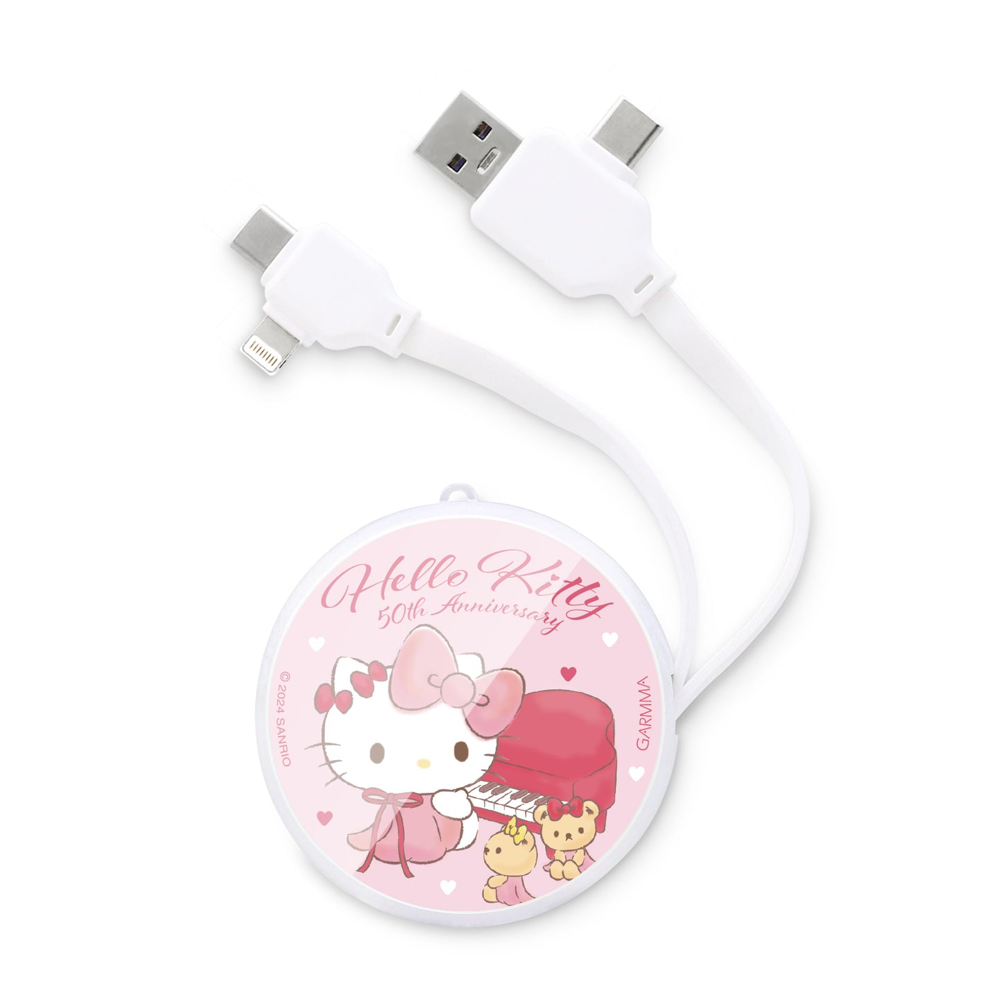 GARMMA Sanrio Characters PD Fast Charge Lightning+Type-C Extracted Extension Cable