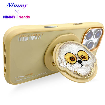 Nimmy Cool Glasses MagSafe Case Cover with Embroidery Magnetic Bracket