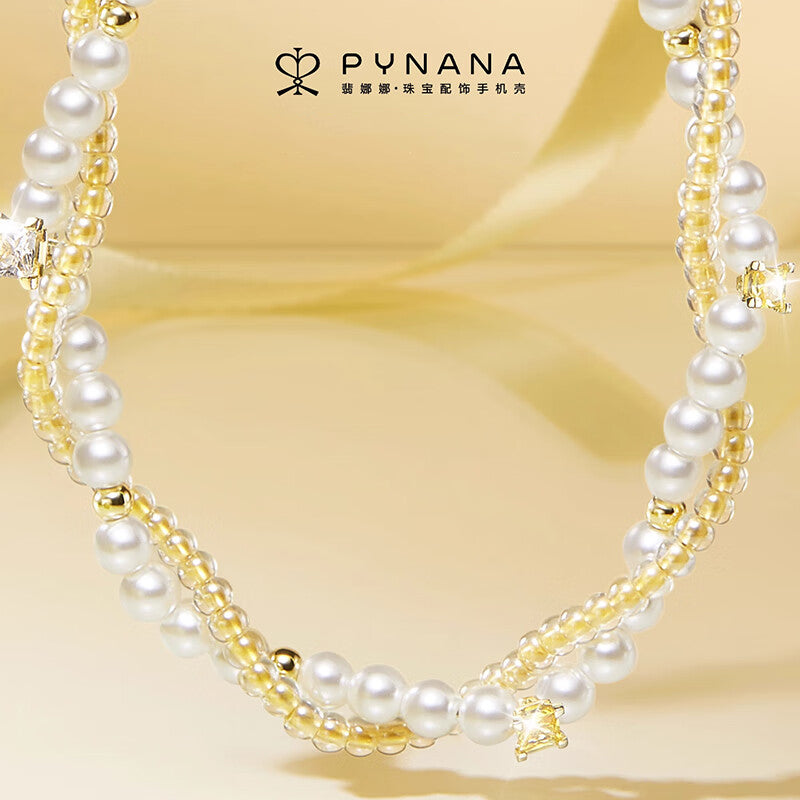 PYNANA Jewelry Aesthetics & Handcraft Hand Chain Phone Charm Beads Strap Pearl Lanyard