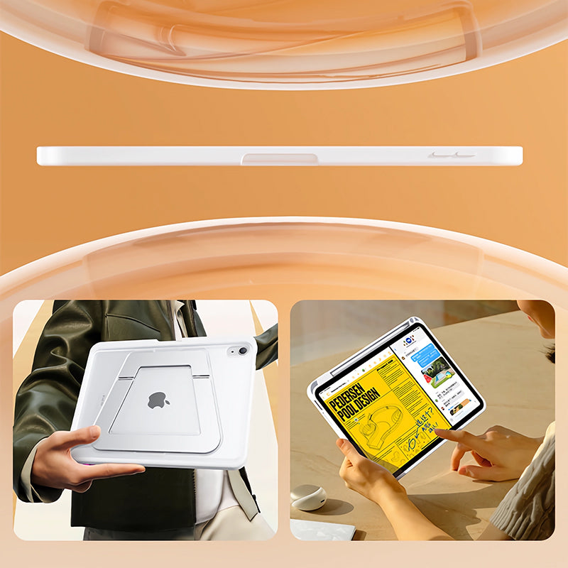 Armor King Double Aluminum Alloy Pivot Kickstand Acrylic + TPU Anti-bending Shockproof Case Cover for Apple iPad