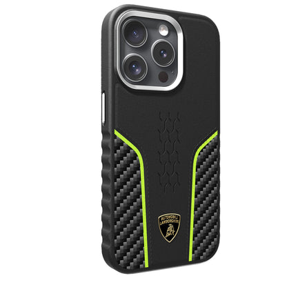 Lamborghini MagSafe Genuine Leather Carbon Fiber Phone Case - Huracan D21