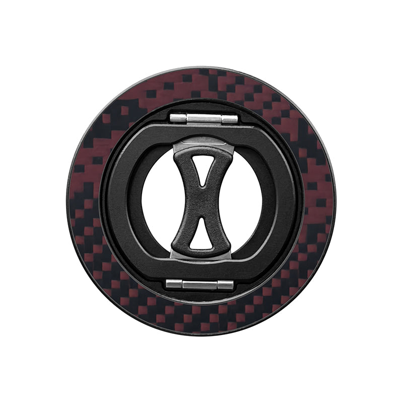 Armor King MagSafe Aramid Fiber + Aluminum Grip Stand Ring Holder