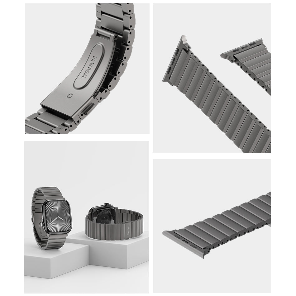 Benks AeroTitan Adjustable Titanium Watch Band for Apple Watch 44/45/46/49mm