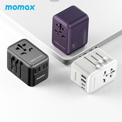 MOMAX 1-World PD 65W GaN 5-Port + AC Charger Universal Travel Adapter