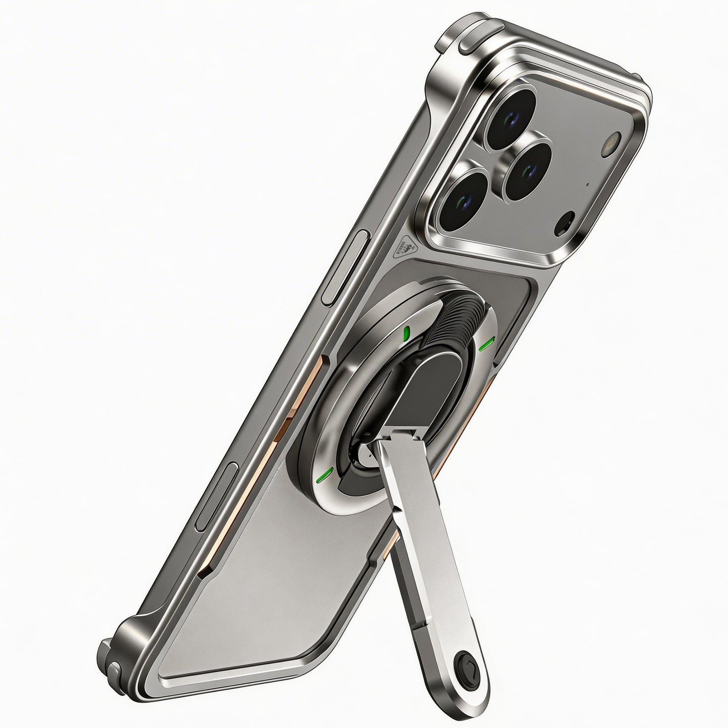 Luphie Mecha Armor Metal Case Cover with Magnetic Ring Holder MagSafe Bracket