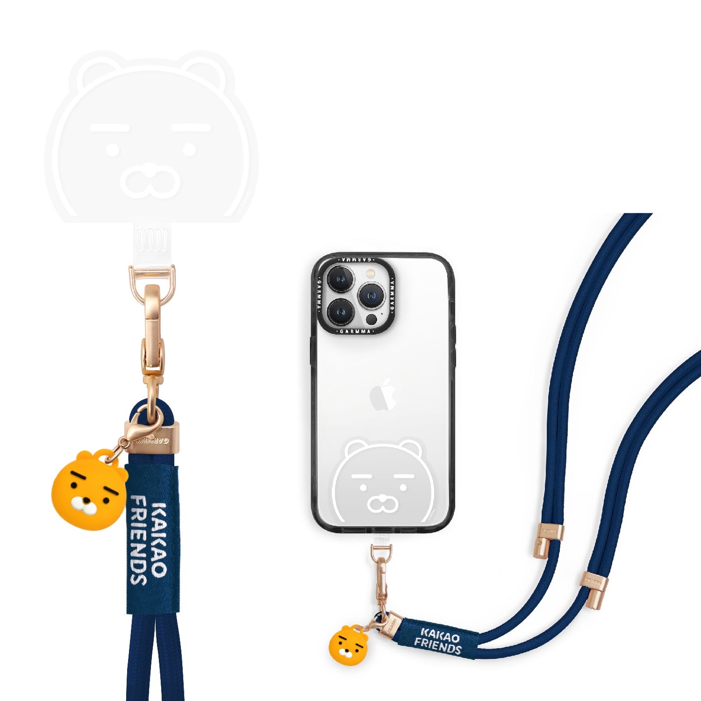 GARMMA Kakao Friends Doll Charm Phone Buckle Strap Adjustable Lanyard