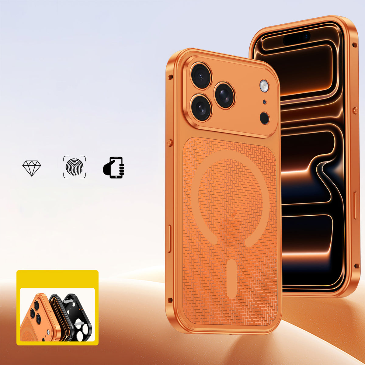 Armor King KuJia MagSafe Snap-on Metal Frame PC Back Case Cover