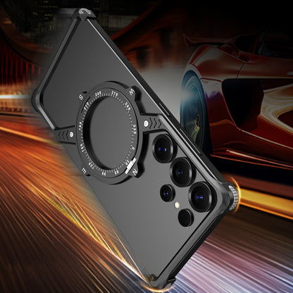 Armor King S Mechanical Gear MagSafe Pivot Ring Stand Air Cushion Sports Metal Case Cover