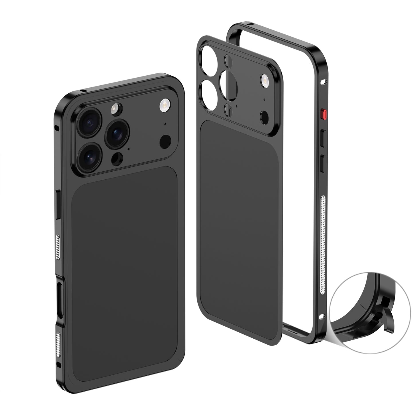 Armor King Supercar Lens Protector Heat Dissipation Metal Bumper Matte Backplate Case Cover