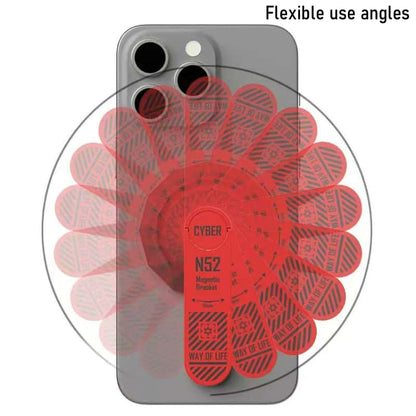 Armor King Cyber N52 Magnetic Bracket 360° Rotation MagSafe Phone Ring Stand