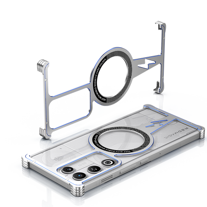 iy Bicolor Thor MagSafe Air Cushion Shockproof Kickstand Metal Case Cover