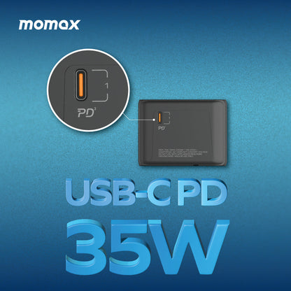 MOMAX 1-World PD 35W 5-Port + AC Charger Universal Travel Adapter