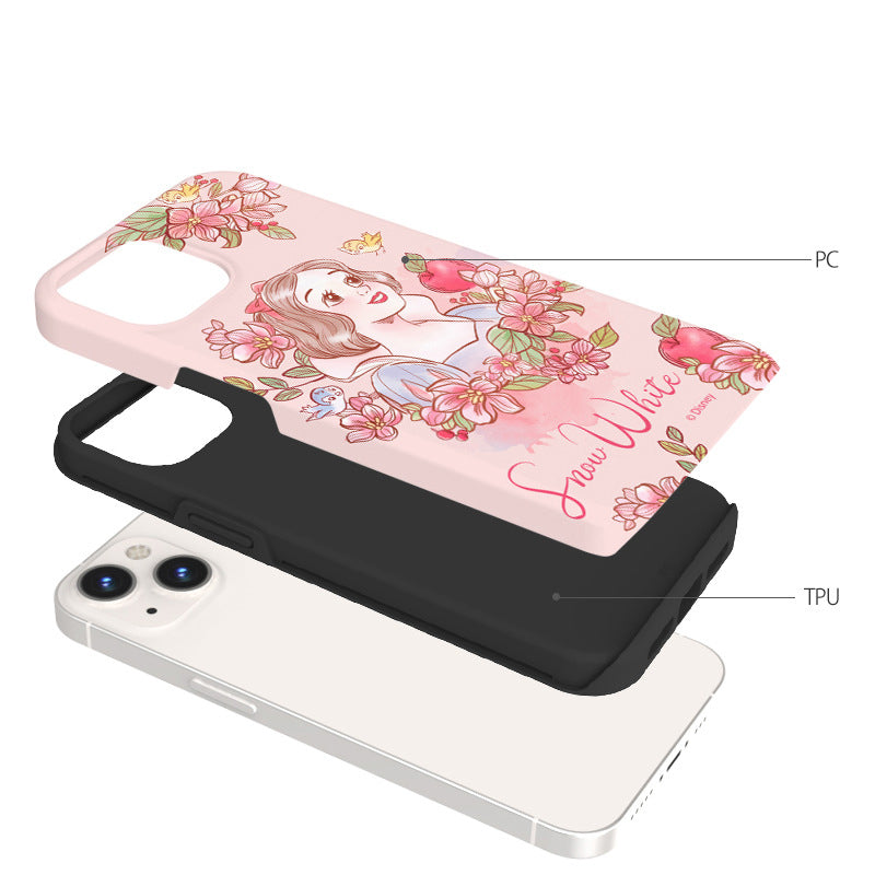 Disney Princess Watercolour Dual Layer TPU+PC Shockproof Guard Up Combo Case Cover