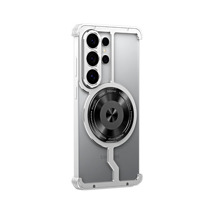 iy Bicolor Armor MagSafe Aluminum Alloy Kickstand Shockproof Metal Case Cover