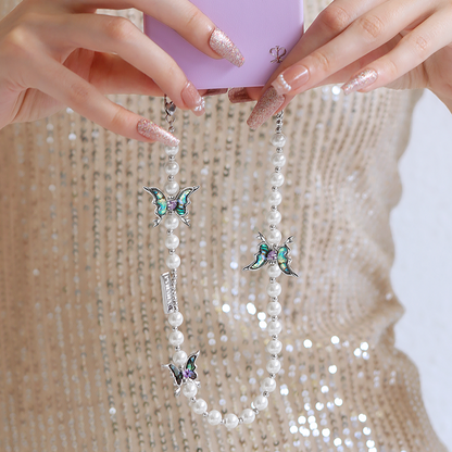 PYNANA Jewelry Aesthetics & Handcraft Multifunctional Chain Phone Charm Beads Strap Pearl Lanyard