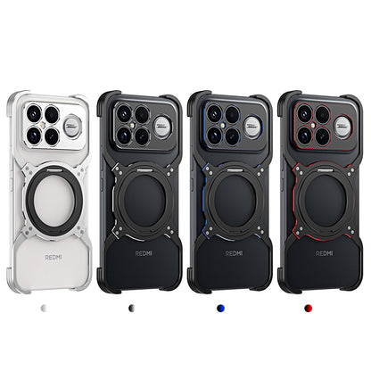 iy Bicolor Robotic Arm MagSafe Pivot Ring Stand Case Cover with Lens Protector