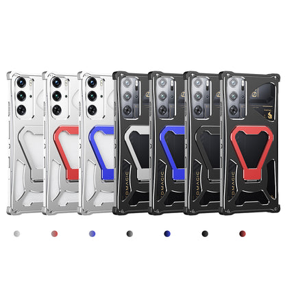 iy Bicolor Transformers Shockproof Aluminum Alloy Kickstand Metal Case Cover