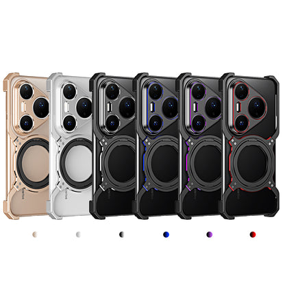 iy Bicolor Robotic Arm MagSafe Pivot Ring Stand Case Cover with Lens Protector