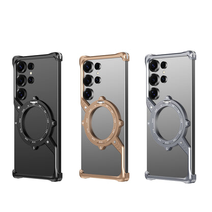 Armor King S Mechanical Gear MagSafe Pivot Ring Stand Air Cushion Sports Metal Case Cover