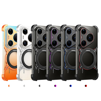 iy Bicolor Robotic Arm MagSafe Pivot Ring Stand Case Cover with Lens Protector