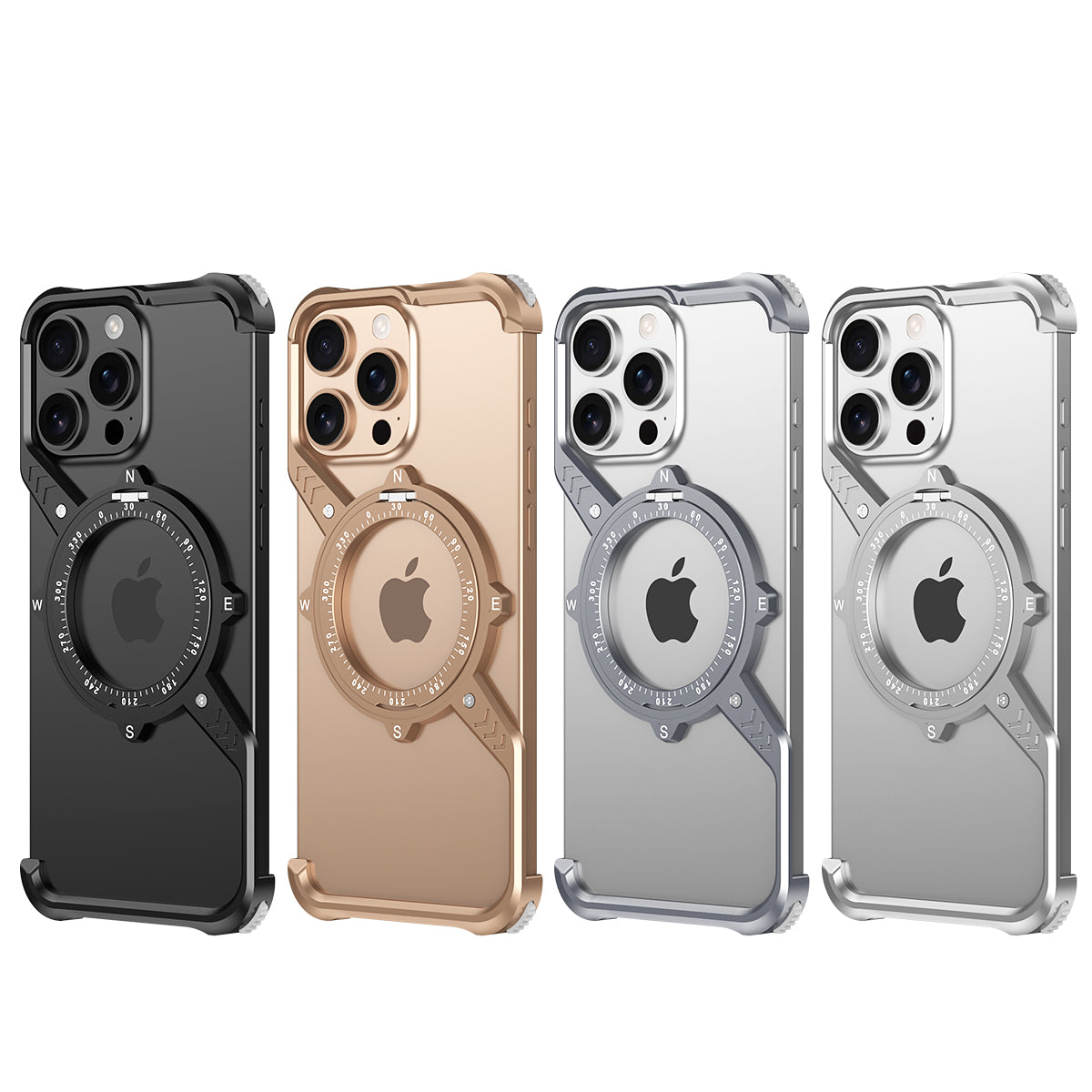 Armor King S Mechanical Gear MagSafe Pivot Ring Stand Air Cushion Sports Metal Case Cover