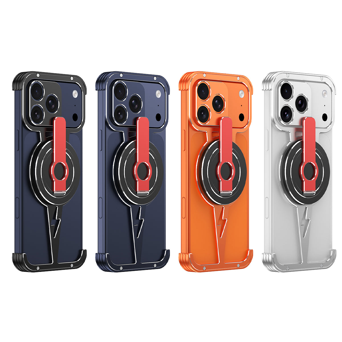 iy Bicolor Thor MagSafe Air Cushion Shockproof Kickstand Metal Case Cover