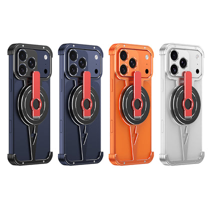 iy Bicolor Thor MagSafe Air Cushion Shockproof Kickstand Metal Case Cover