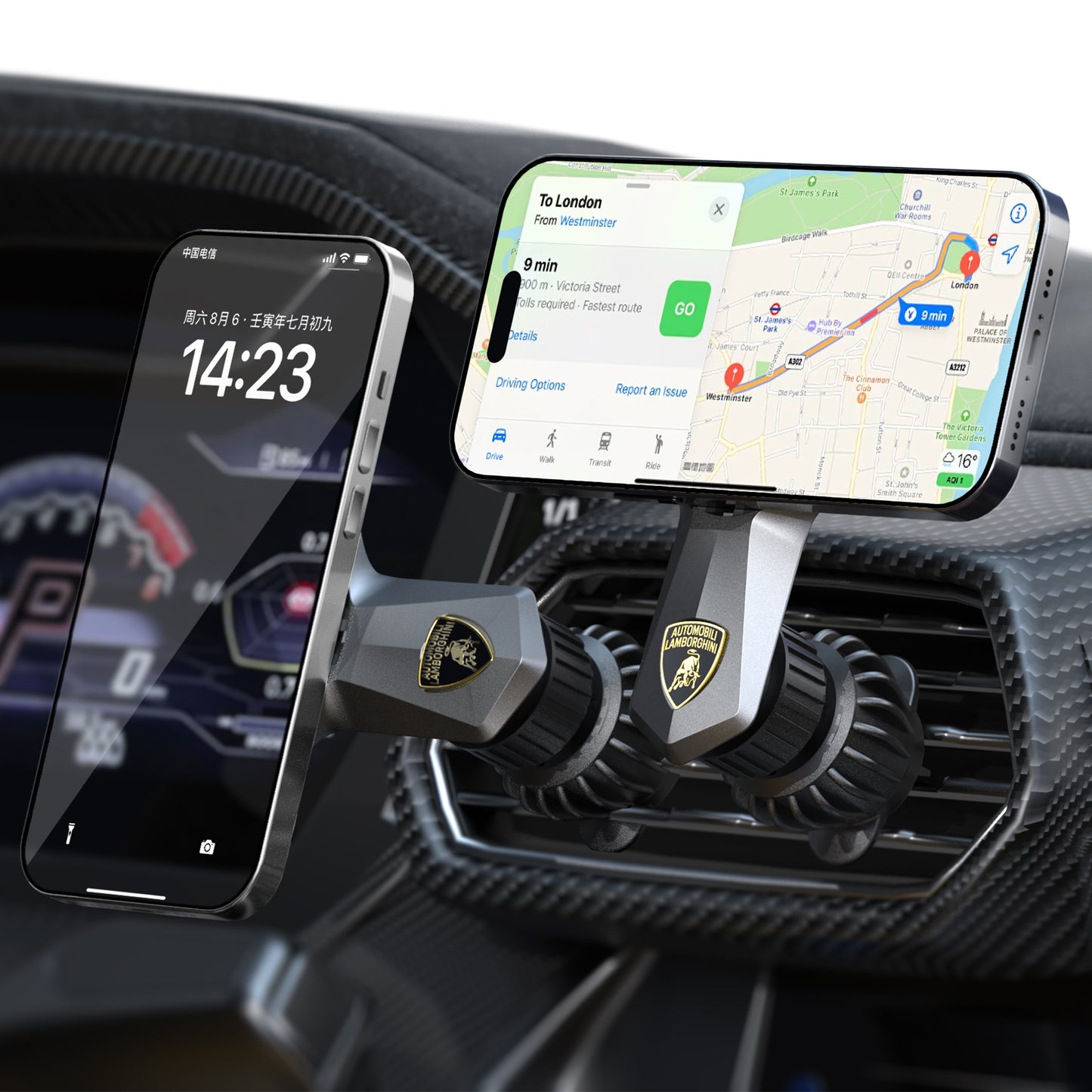 Lamborghini Magnetic Car Vent Mount for Universal Smartphone - Urus D8