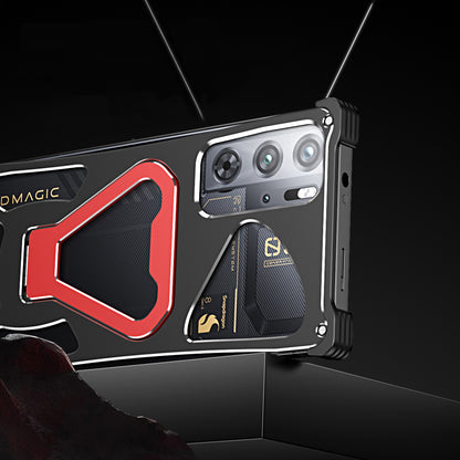 iy Bicolor Transformers Shockproof Aluminum Alloy Kickstand Metal Case Cover