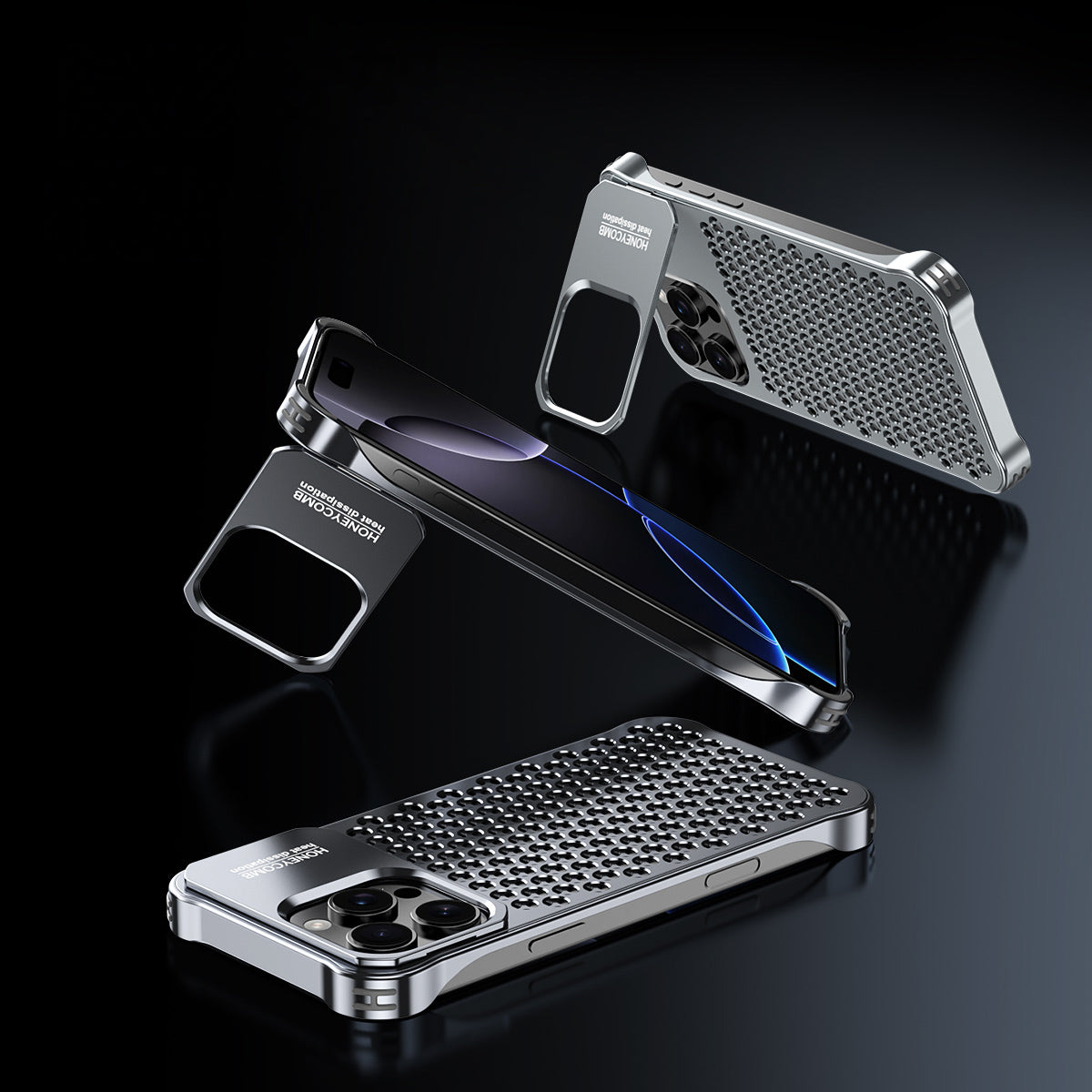 Armor King Lens Kickstand Heat Dissipation Metal Case Cover