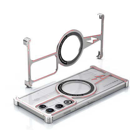 iy Bicolor Thor MagSafe Air Cushion Shockproof Kickstand Metal Case Cover