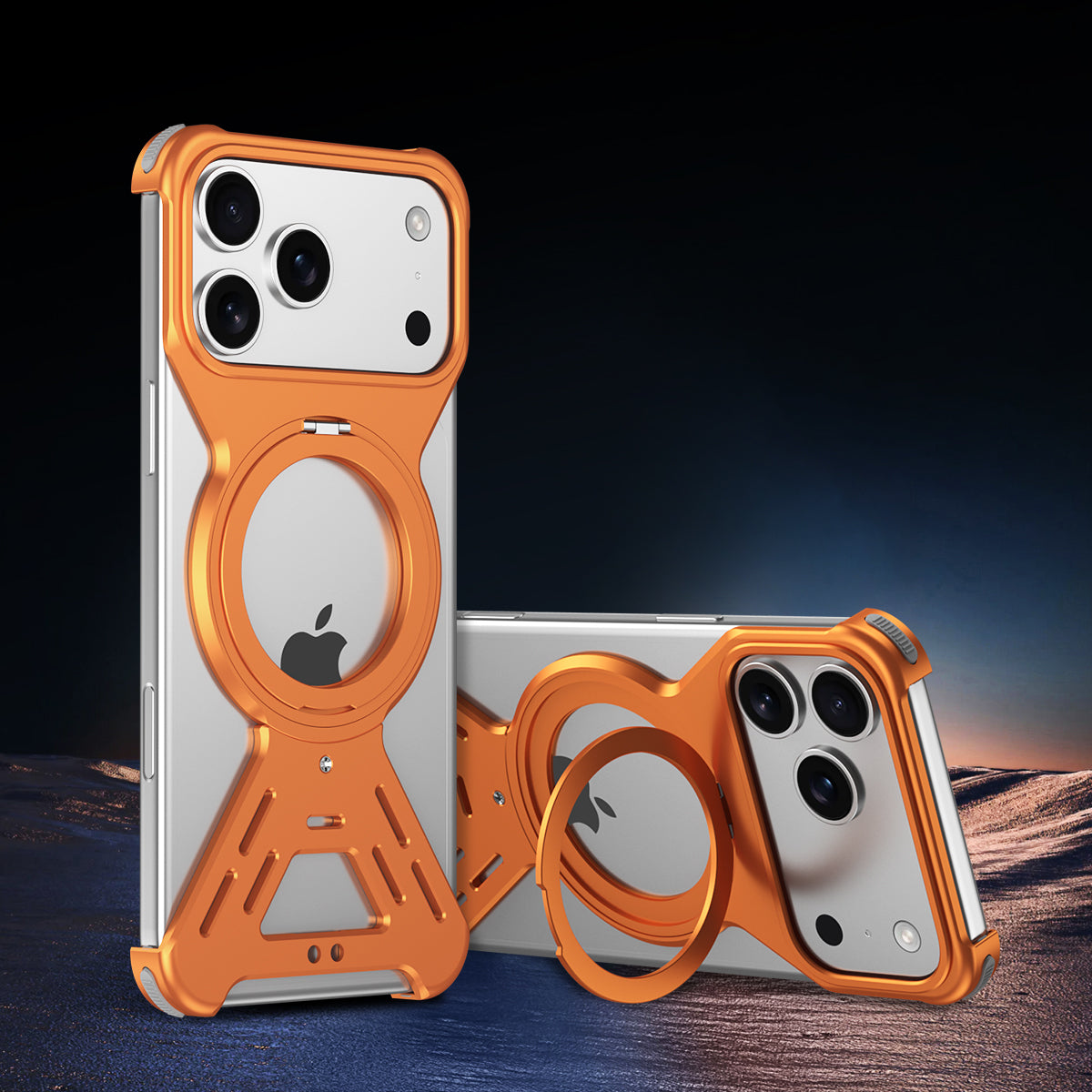 Armor King Warframe MagSafe Pivot Ring Stand Air Cushion Metal Case Cover