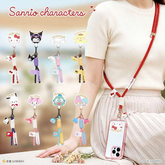 GARMMA Sanrio Characters Quipu Doll Charm Buckle Strap Crossbody Phone Lanyard