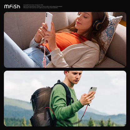 Mfish Armored Dragon VIII 240W USB-A+Type-C to Lightning+Type-C 4-in-1 Elastic Data Cable Charging Line